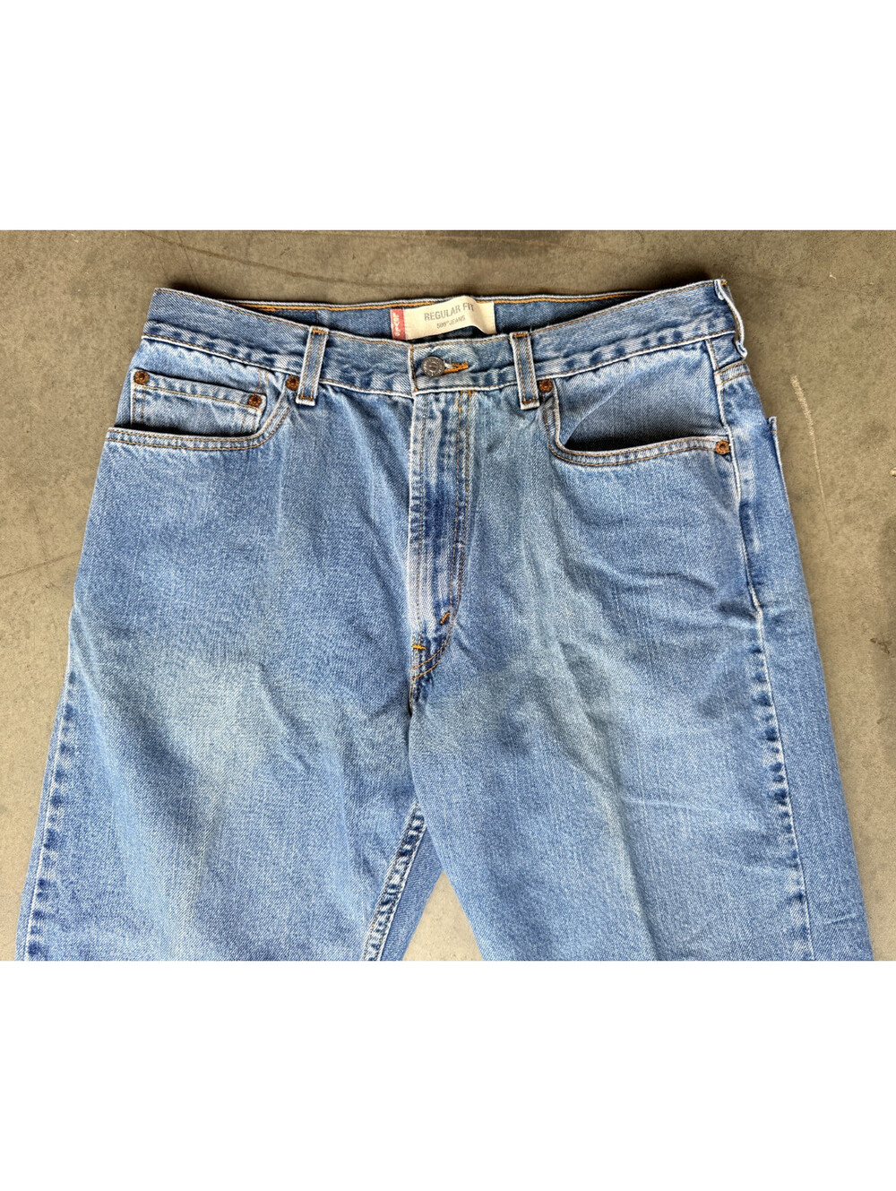 Levi's 505 Straight Jean Men's 36x29 Blue Medium Wash Regular Fit - Minor Flaw - Picture 3 of 9